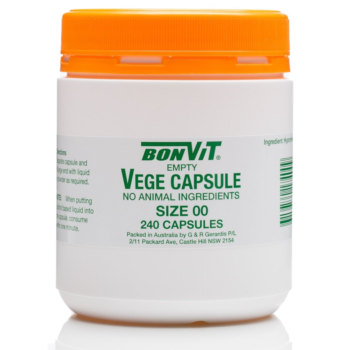 Bonvit Vege Capsules 00 Size 240c - Cutprice Online