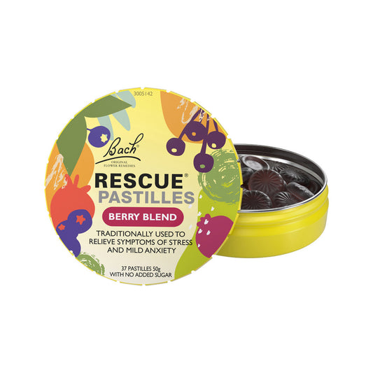Bach Flower Remedies Rescue Pastilles Berry Blend 50g - Cutprice Online