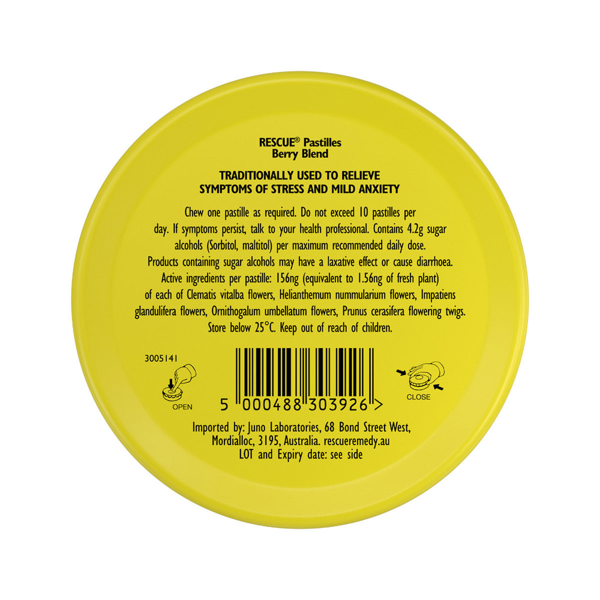 Bach Flower Remedies Rescue Pastilles Berry Blend 50g - Cutprice Online