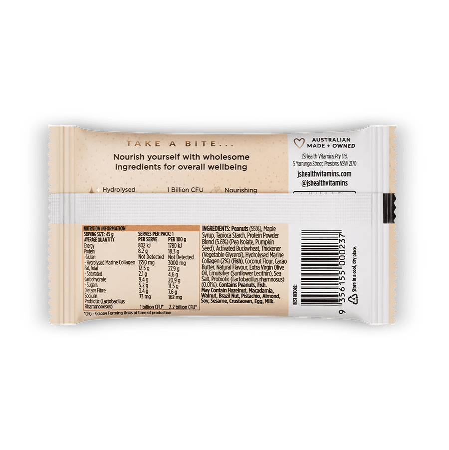 JSHEALTH Peanut Butter Crunch Beauty Bar 45g 12PK - Cutprice Online