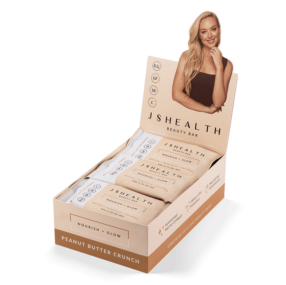 JSHEALTH Peanut Butter Crunch Beauty Bar 45g 12PK - Cutprice Online