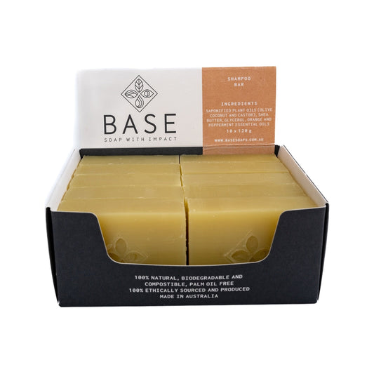 Base (Soap With Impact) Bar Shampoo (Raw Bar) 120g x 10 Pack - Cutprice Online