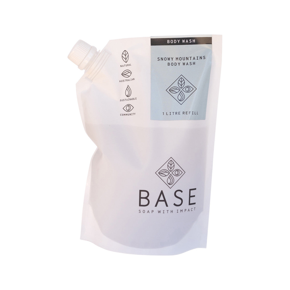 Base (Soap With Impact) Body Wash Snowy Mountain Refill 1 Litre - Cutprice Online