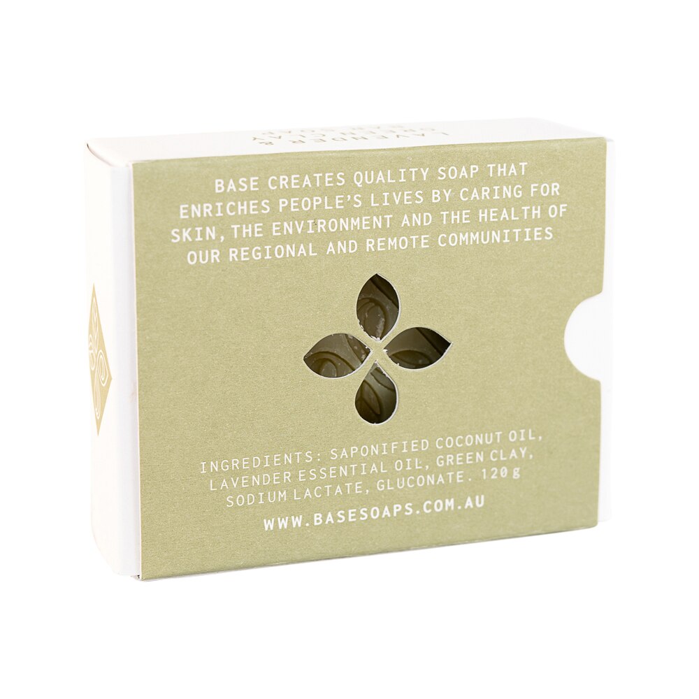 Base (Soap With Impact) Soap Bar Lavender & Green Clay (Boxed) 120g - Cutprice Online