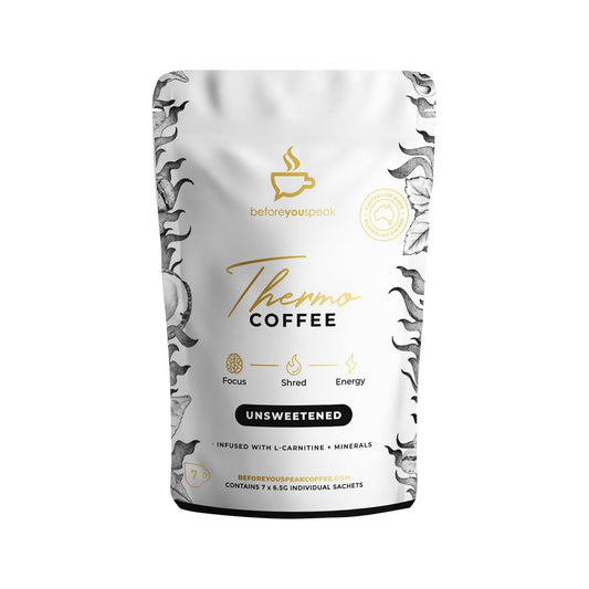 Before You Speak Thermo Coffee Unsweetened 6.5g x 7 Pack - Cutprice Online