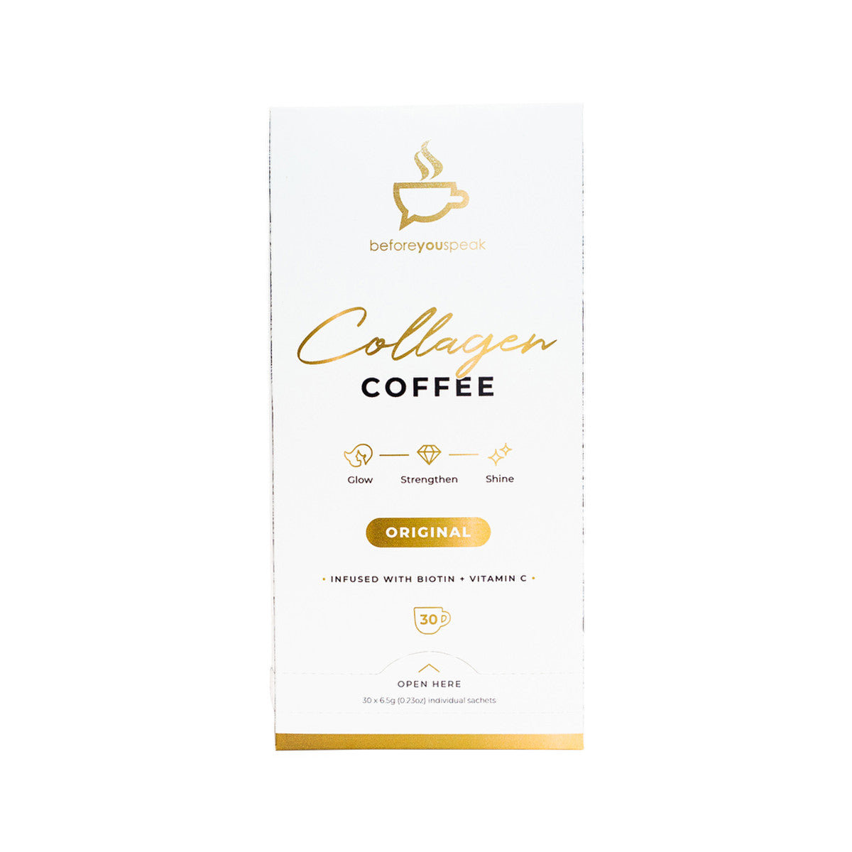 Before You Speak Collagen Coffee Original 6.5g X 30 Pack - Cutprice Online