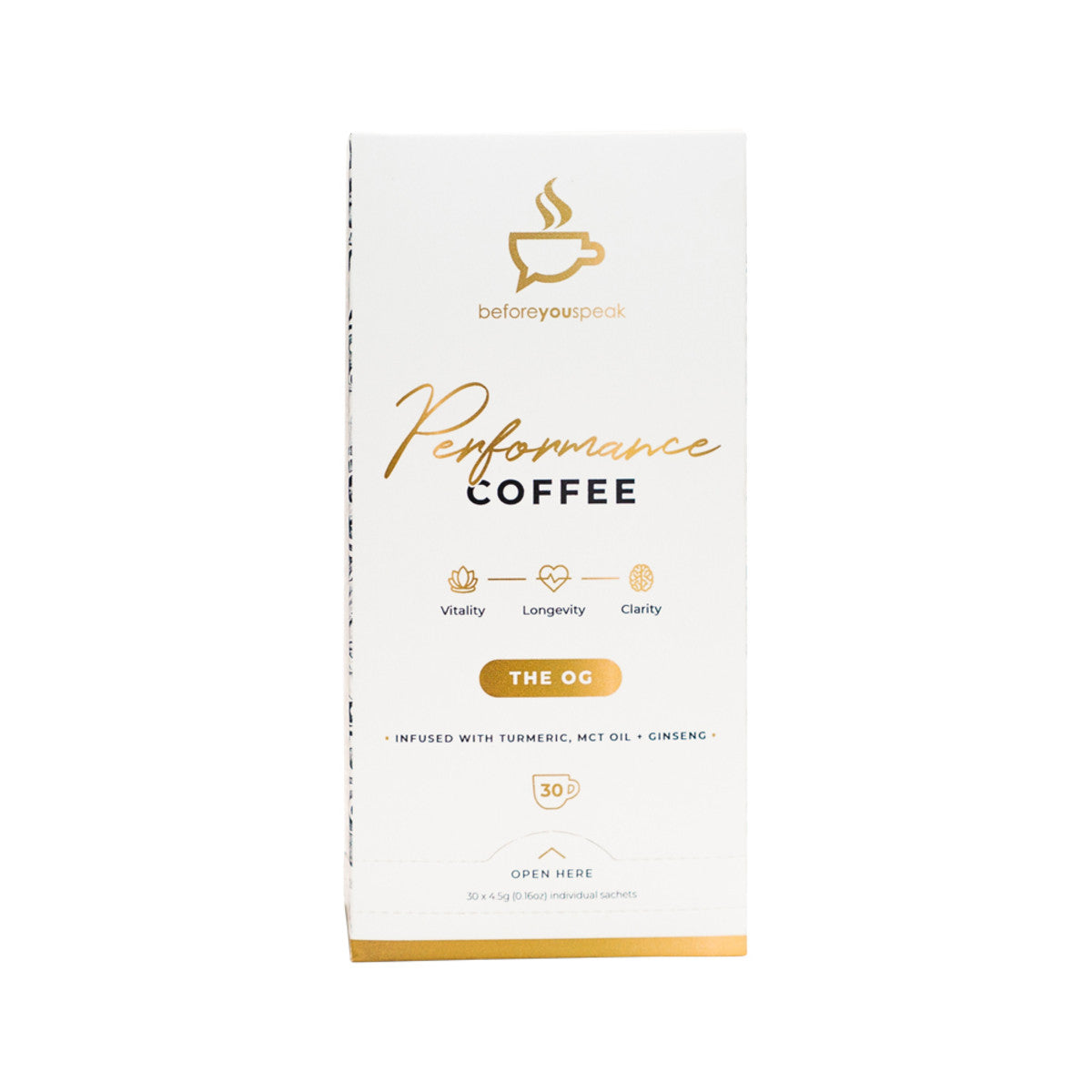 Before You Speak Performance Coffee the Og 4.5g X 30 Pack - Cutprice Online