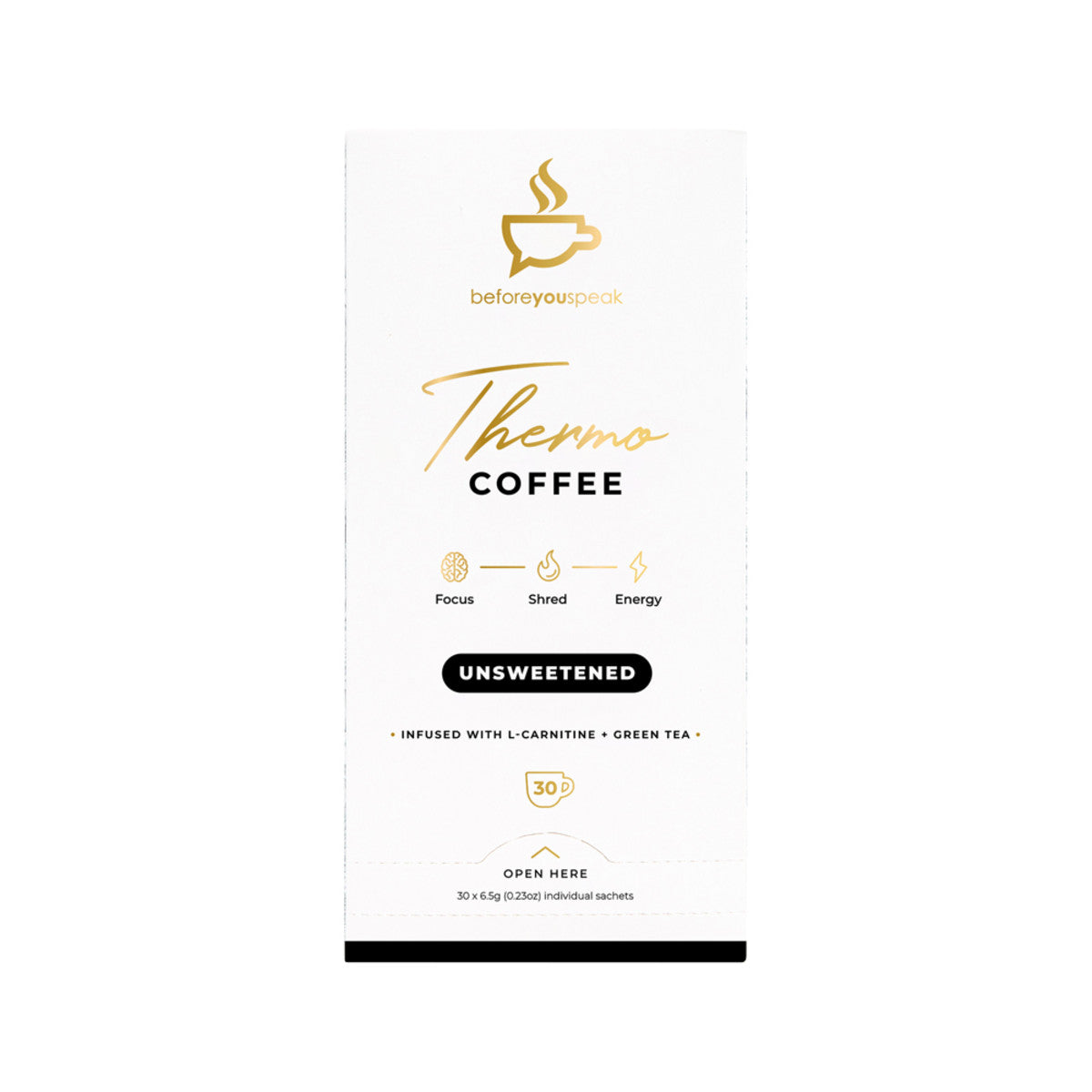 Before You Speakthermo Coffee Unsweetened 6.5g X 30 Pack - Cutprice Online