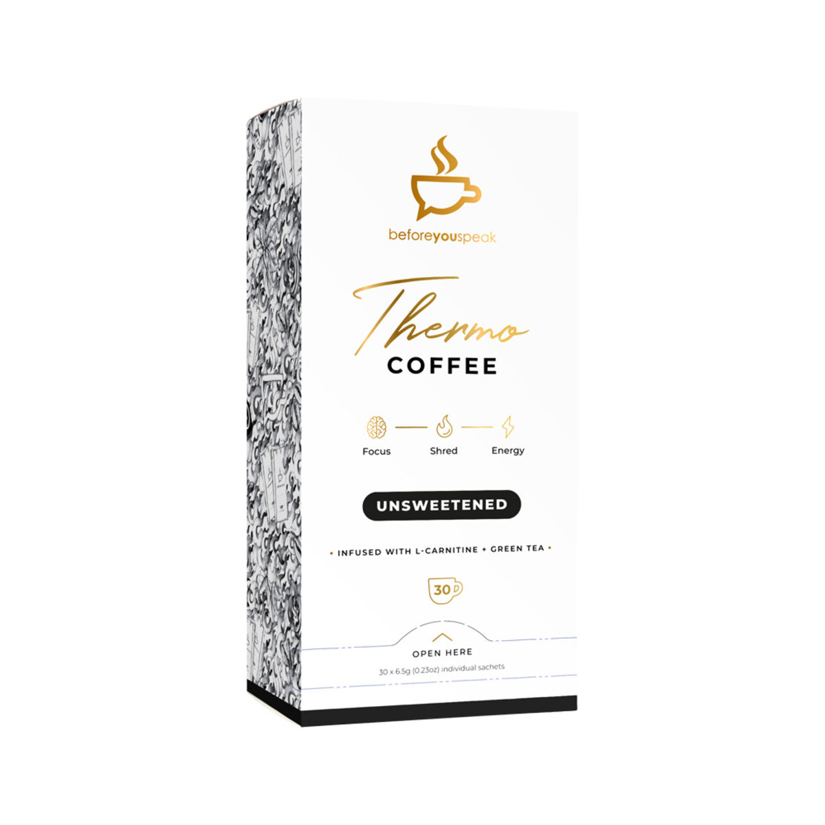 Before You Speakthermo Coffee Unsweetened 6.5g X 30 Pack - Cutprice Online