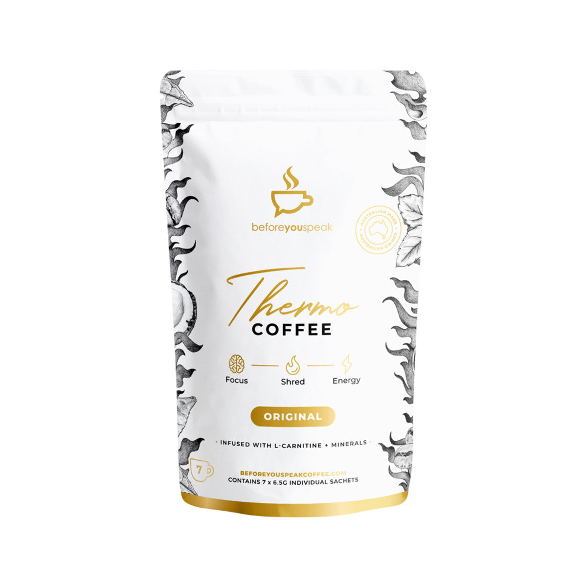 Before You Speak Thermo Coffee Original 6.5g x 7 Pack - Cutprice Online