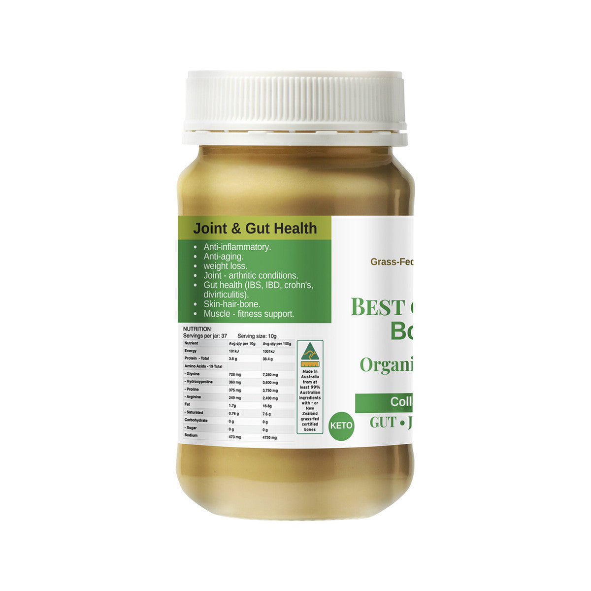 Best of the Bone Bone Broth Beef Concentrate Organic Italian Herbs & Garlic 390g - Cutprice Online