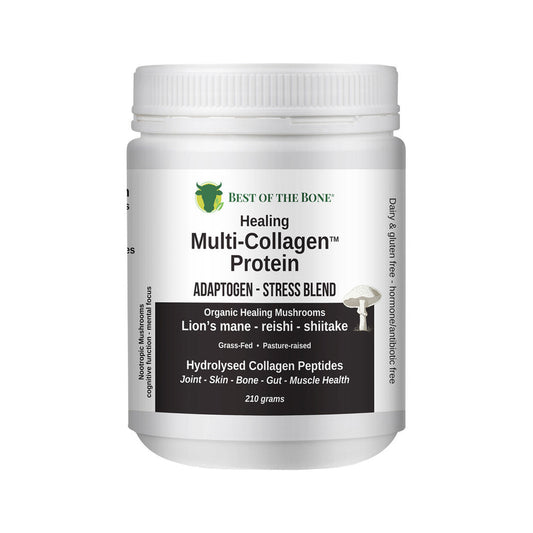 Best of the Bone Healing Multi-collagen Protein Powder Adaptogen-stress Blend (Organic Healing Mushrooms: Lion's Mane Reishi Shiitake) - Cutprice Online