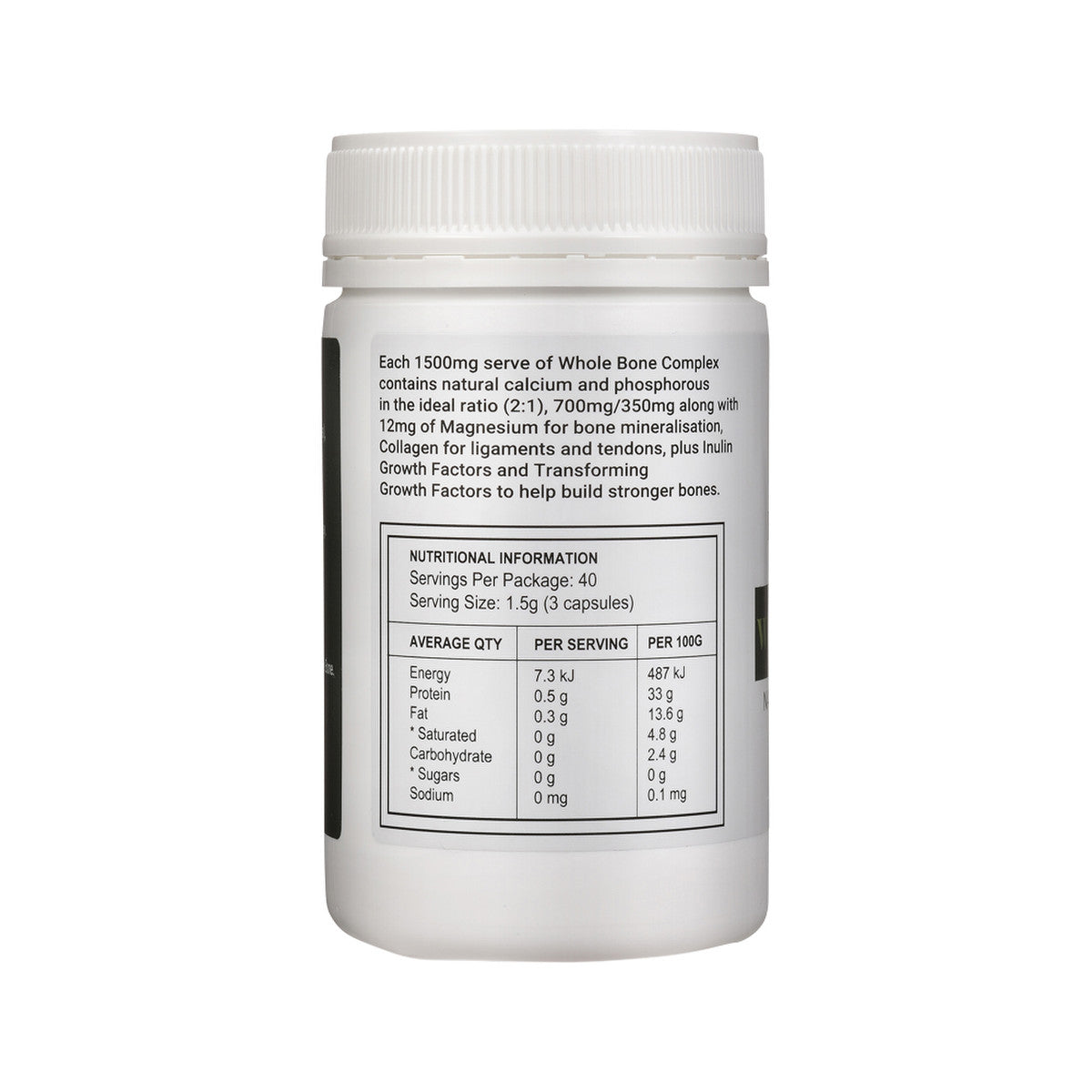 Best of the Bone Whole Bone Complex Natural Calcium & Collagen 120c - Cutprice Online
