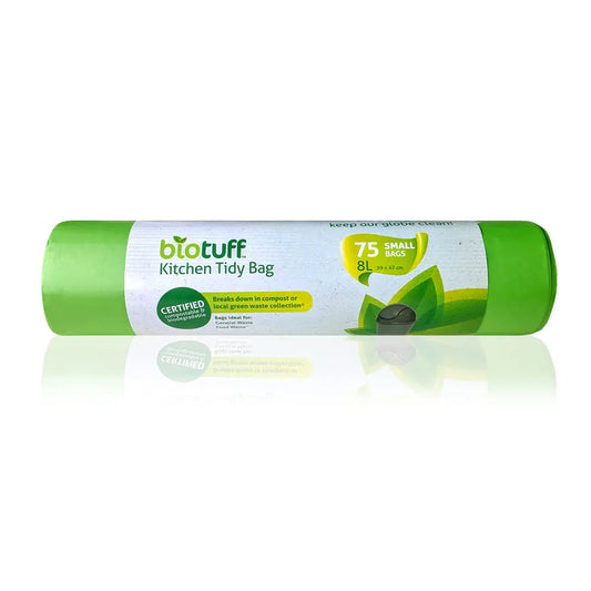 Biotuff Kitchen Tidy Bag Small Bags - 8 Litres x 75 BIOTUFF
