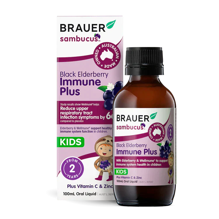 Brauer Sambucus Kids Black Elderberry Immune Plus 100ml BRAUER