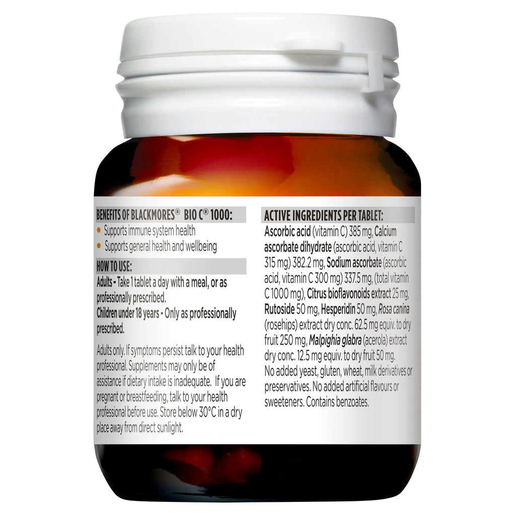 Blackmores Bio C 1000mg 31 Tablets - Cutprice Online