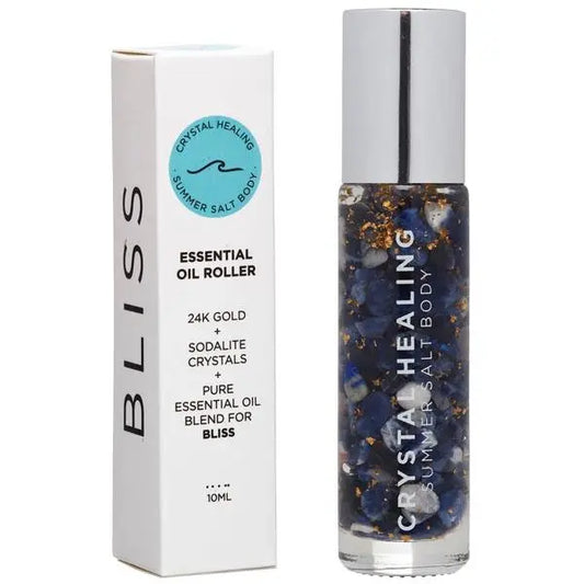 SUMMER SALT BODY Essential Oil Roller With 24K Gold Bliss - Sodalite Crystals 10ml SUMMER SALT BODY