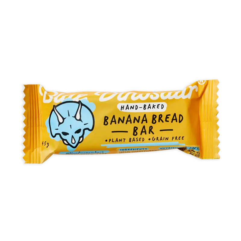 Blue Dinosaur Hand-baked Bar Banana Bread 45g 12 Pack BLUE DINOSAUR