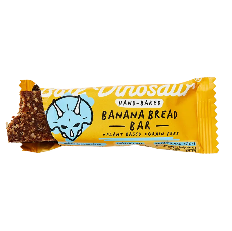 Blue Dinosaur Hand-baked Bar Banana Bread 45g 12 Pack BLUE DINOSAUR