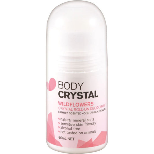 Body Crystal Crystal Deodorant Roll-on Wildflowers 80ml - Cutprice Online