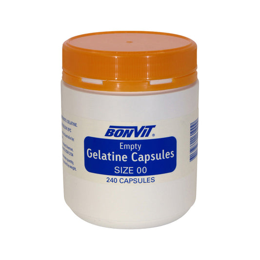 Bonvit Empty Gelatine Capsules Size '00' 240c BONVIT