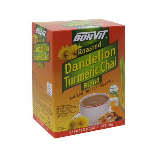 Bonvit Roasted Dandelion Turmeric Chai Blend Tea X 32 Filter Bags - Cutprice Online