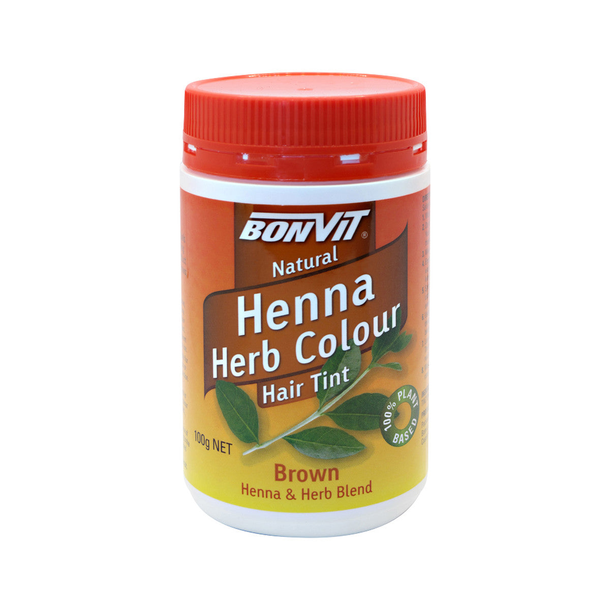 Bonvit Natural Hair Tint Henna Herb Colour (Henna & Herb Blend) Brown 100g - Cutprice Online