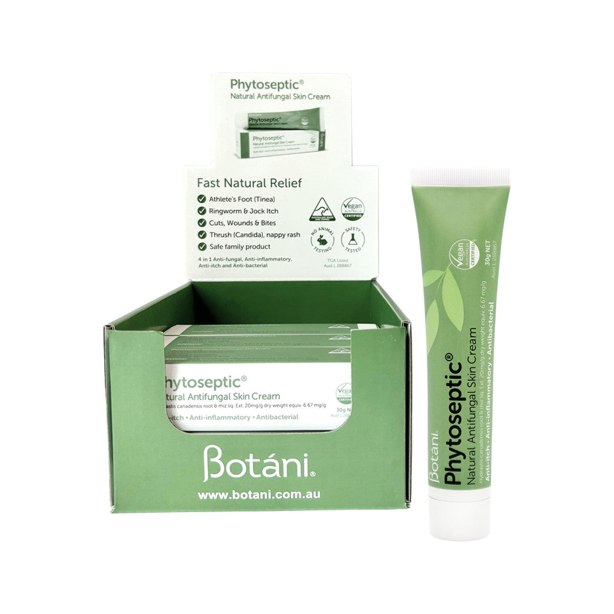 Botani Phytoseptic Natural Anti-Fungal Skin Cream 30g(Pack of 10) - Cutprice Online