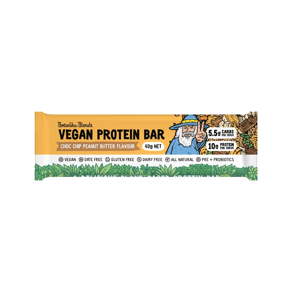Botanika Blends Vegan Protein Bars Choc Chip Peanut Butter 40g x 12 Pack - Cutprice Online