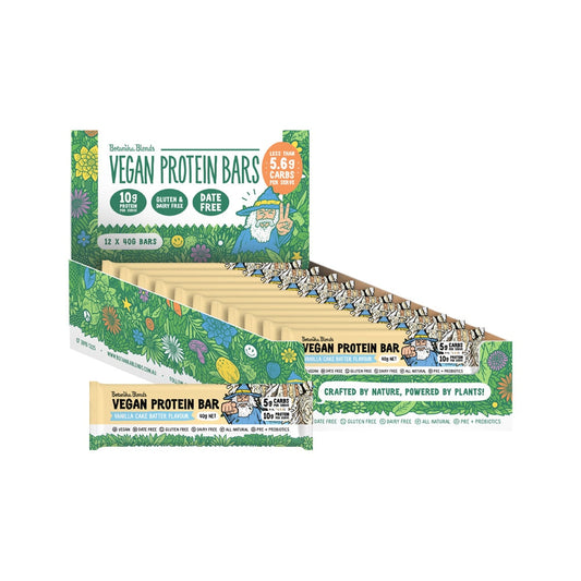 Botanika Blends Vegan Protein Bars Vanilla Cake Batter 40g x 12 Pack - Cutprice Online