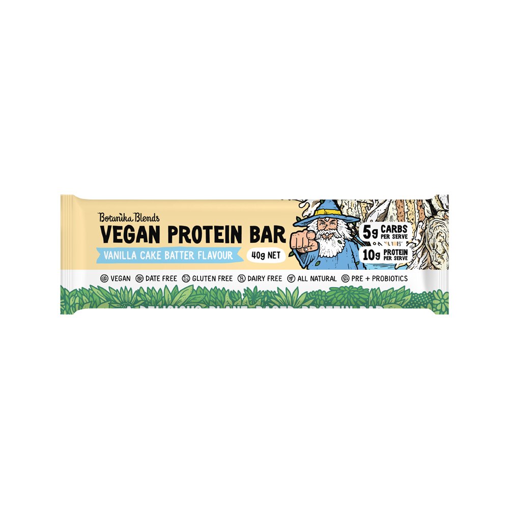Botanika Blends Vegan Protein Bars Vanilla Cake Batter 40g x 12 Pack - Cutprice Online