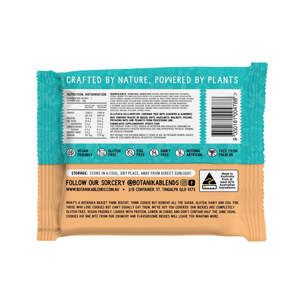 Botanika Blends Botanika Bickies Choc Chip 60g x 12 Pack - Cutprice Online