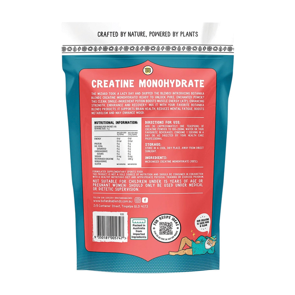 Botanika Blends Creatine Monohydrate 200g - Cutprice Online