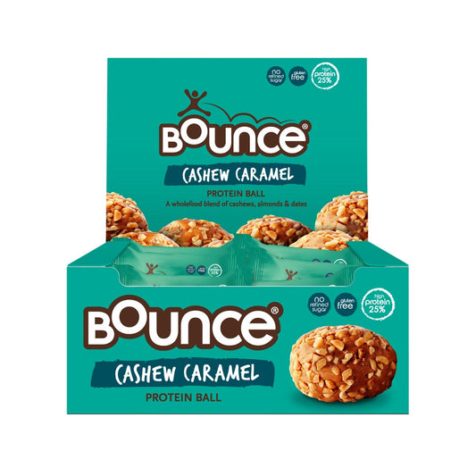 Bounce Protein Balls Cashew Caramel 40g x 12 Pack - Cutprice Online