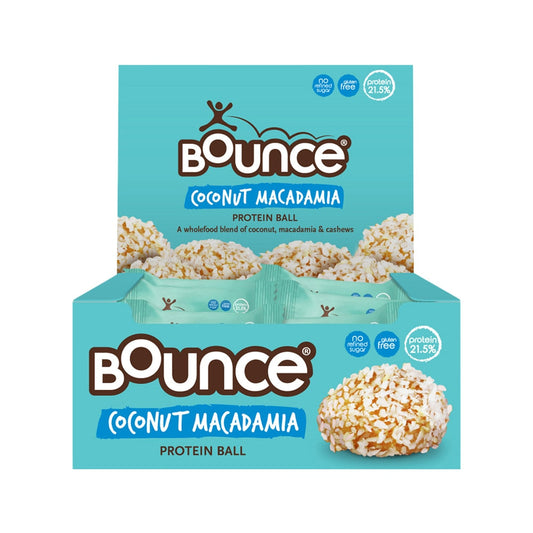 Bounce Protein Balls Coconut Macadamia 40g x 12 Pack - Cutprice Online