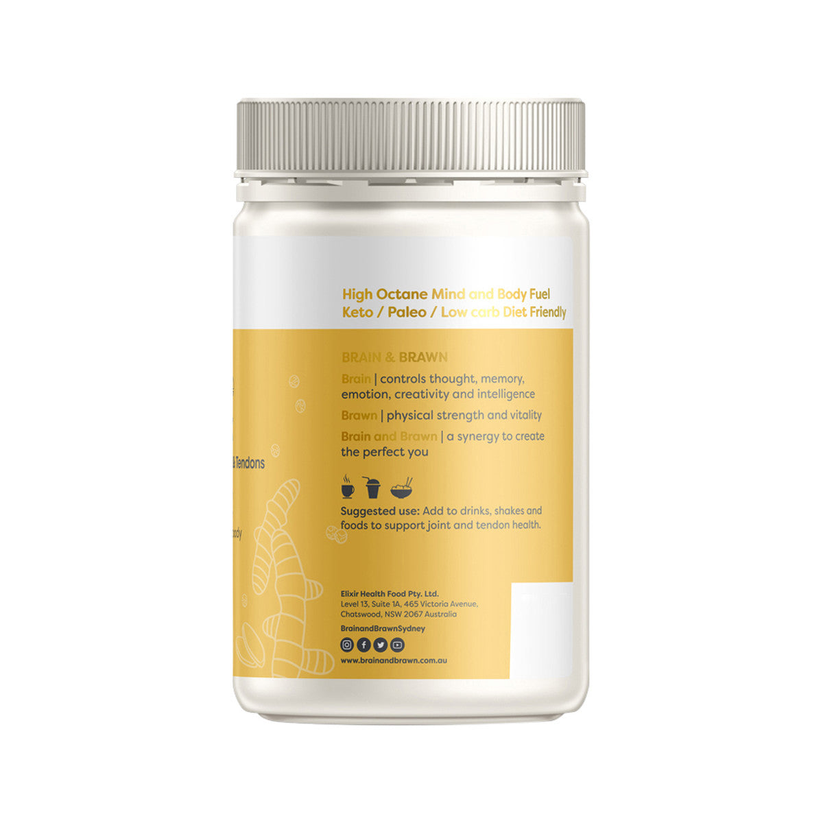 Brain and Brawn Performance Golden Elixir (With Organic Turmeric & Collagen) Natural 300g - Cutprice Online
