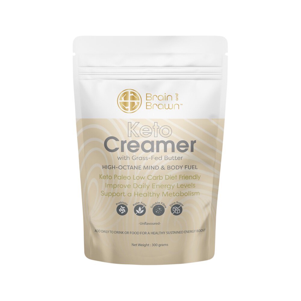 Brain and Brawn Keto Creamer (with Grass-Fed Butter) Unflavoured 300g - Cutprice Online