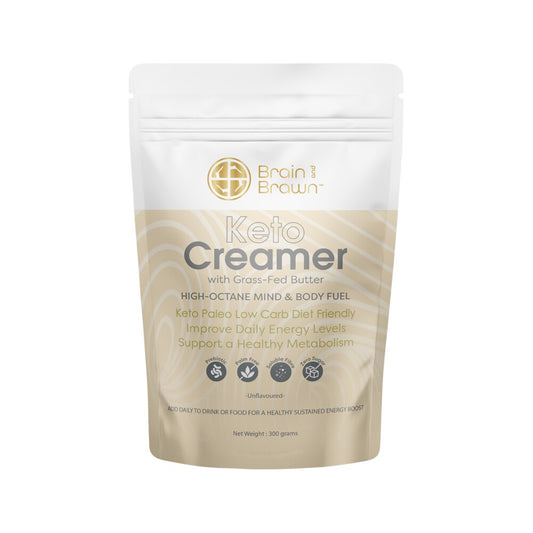 Brain and Brawn Keto Creamer (with Grass-Fed Butter) Unflavoured 300g - Cutprice Online