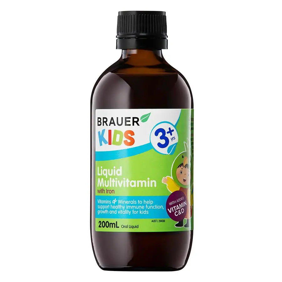 Brauer Kids Liquid Multivitamin With Iron 200ml BRAUER