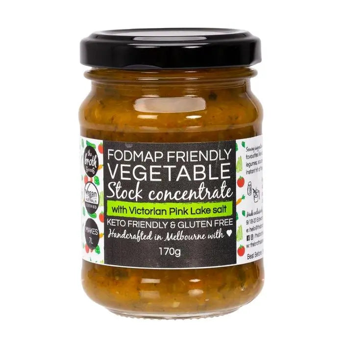 THE BROTH SISTERS Stock Concentrate Vegetable Fodmap Friendly 170g THE BROTH SISTERS