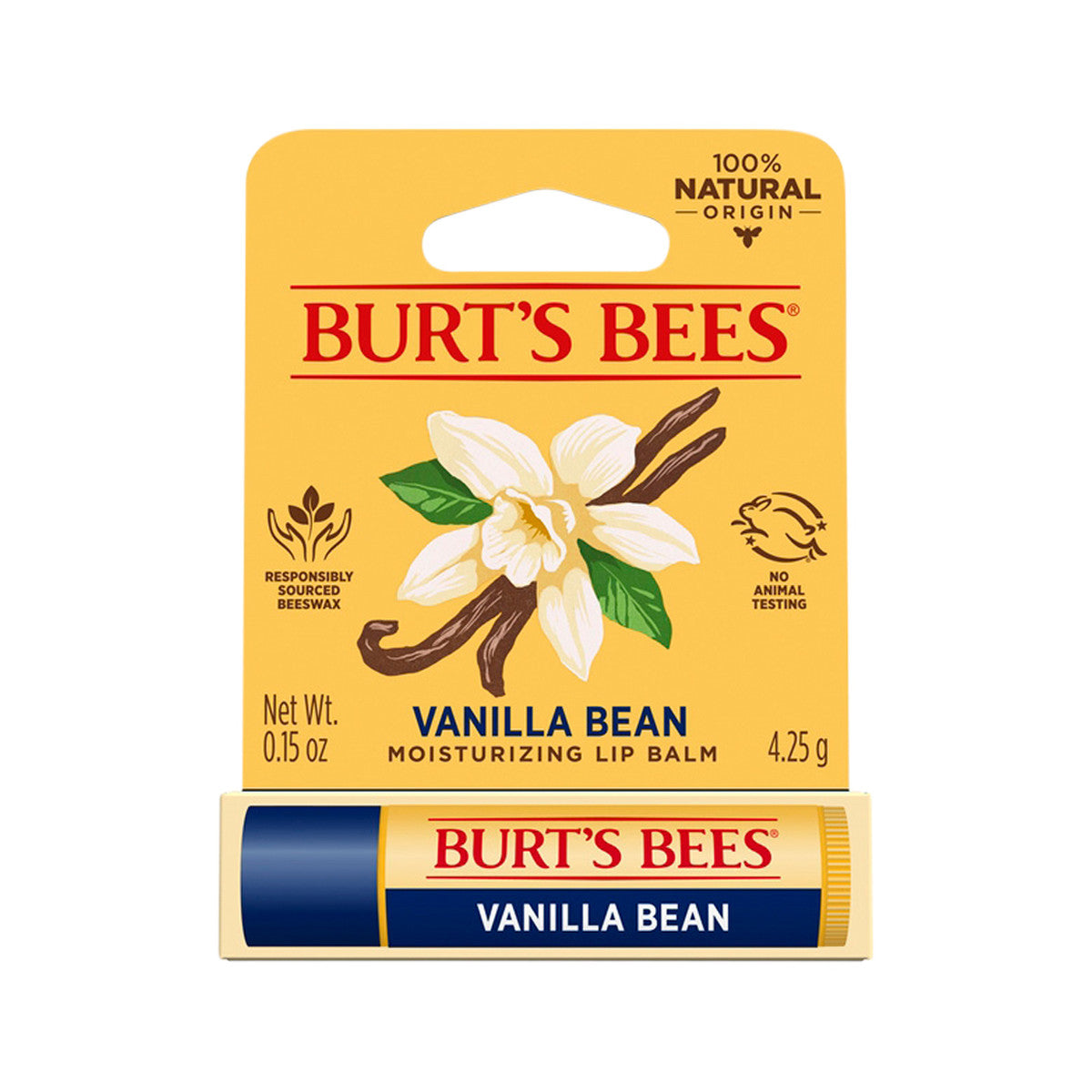 Burt's Bees Moisturising Lip Balm Vanilla Bean 4.25g - Cutprice Online
