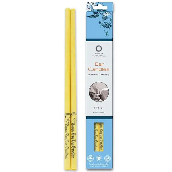 Byron Naturals Ear Candles Organic Beeswax & Muslin Cotton 1pair BYRON NATURALS