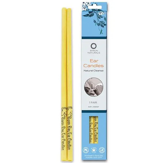 Byron Naturals Ear Candles Organic Beeswax & Muslin Cotton 1pair BYRON NATURALS