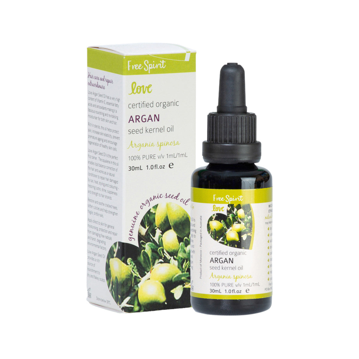 Byron Bay (Free Spirit) Love Oils Organic Argan Seed Kernel Oil 30ml - Cutprice Online