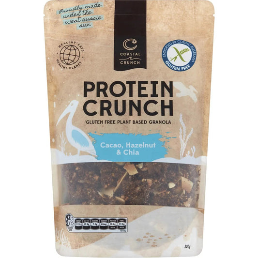 COASTAL CRUNCH Protein Crunch Granola Cacao, Hazelnut & Chia 320g Coastal Crunch