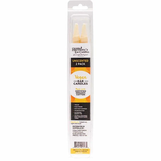 Harmony 's EAR CANDLES Vegan Ear Candles Unscented 2 HARMONY'S