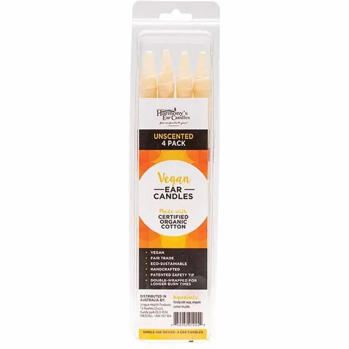 Harmony 's EAR CANDLES Vegan Ear Candles Unscented 4 HARMONY'S
