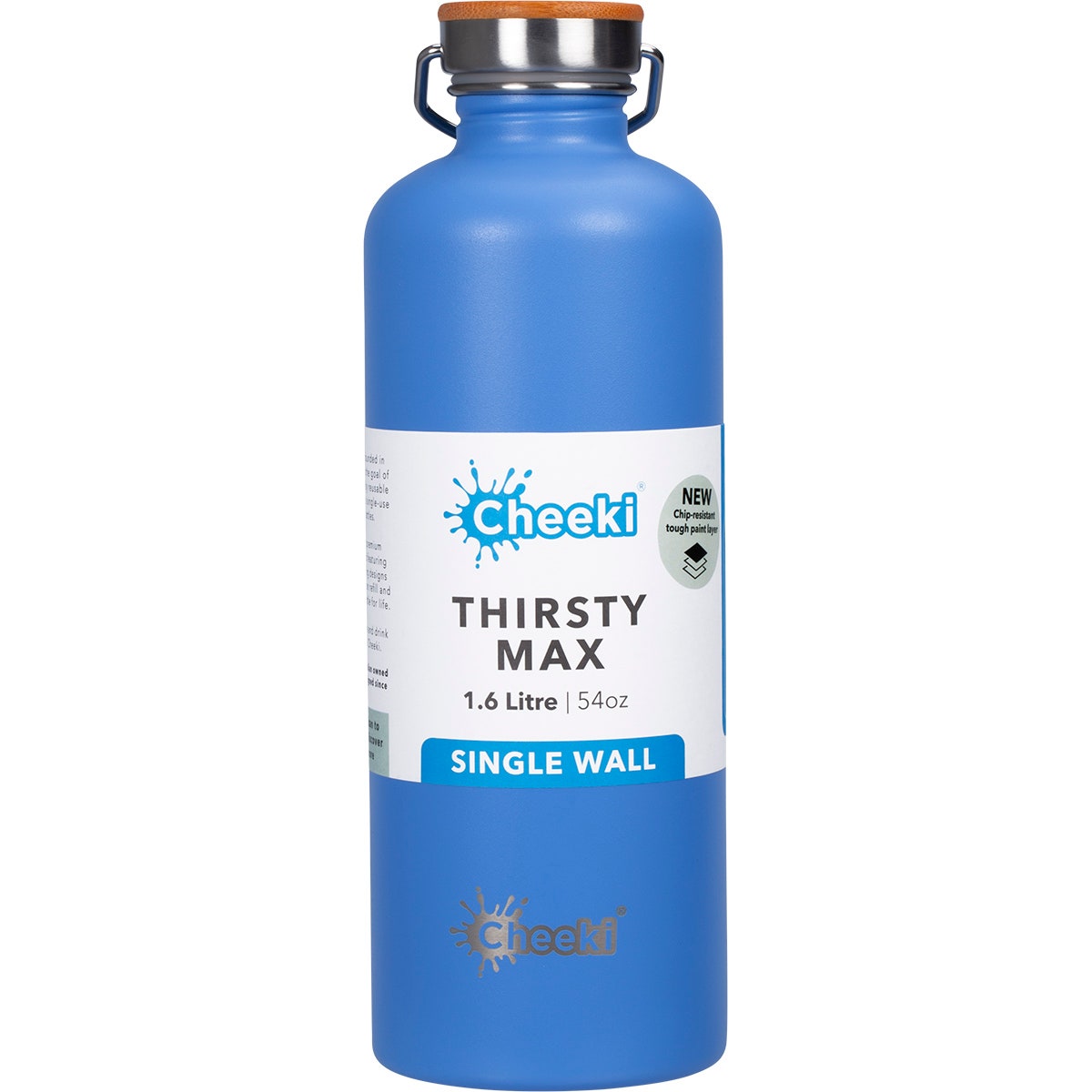 Cheeki Stainless Steel Bottle Azure 'thirsty Max' 1.6 Litre - Cutprice Online