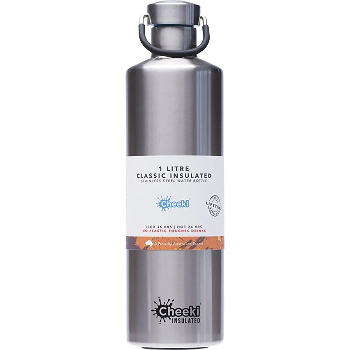 Cheeki Stainless Steel Bottle Insulated - Silver 1 Litre CHEEKI