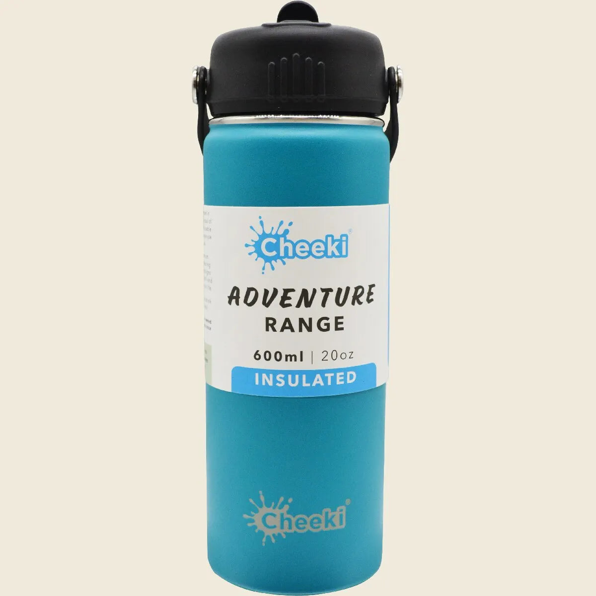 Cheeki Stainless Steel Bottle Adventure Insulated Aqua 600ml CHEEKI